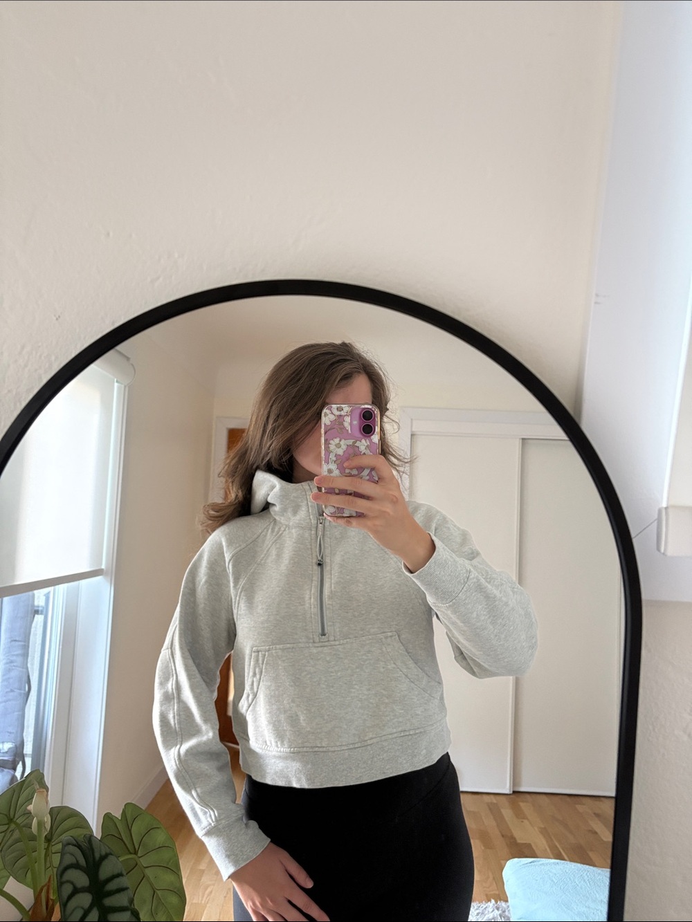 lululemon Light Gray Half-Zip oversized scuba Hoodie